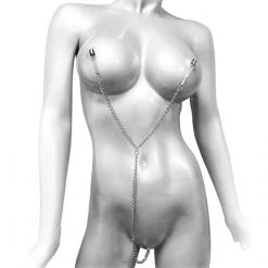 Xr LLC Master Series Anais Y Style Adjustable Nipple To Clit Vice Bondage