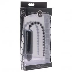 Xr LLC Bondage Master Series Dark Rod Vibrating Beaded Silicone Sound