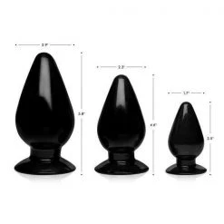 Xr LLC Master Series Triple Cones Anal Plug Set Anal Sex Toys