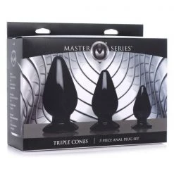 Xr LLC Master Series Triple Cones Anal Plug Set Anal Sex Toys