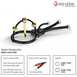 Mystim Gmbh Bondage Mystim Plunging Pete With Corona Strap & Urethral Sound