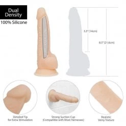 B.M.S. Enterprises Naked Addiction 8 Inch Dual Density Silicone Dildo Dildos
