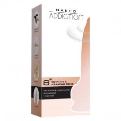 B.M.S. Enterprises Naked Addiction 8 Inch Rotating & Vibrating Dong