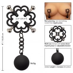 California Exotic Novelties Nipple Grips Power Grip 4-Point Weighted Nipple Press Bondage 14 California Exotic Novelties Nipple Grips Power Grip 4-Point Weighted Nipple Press Bondage
