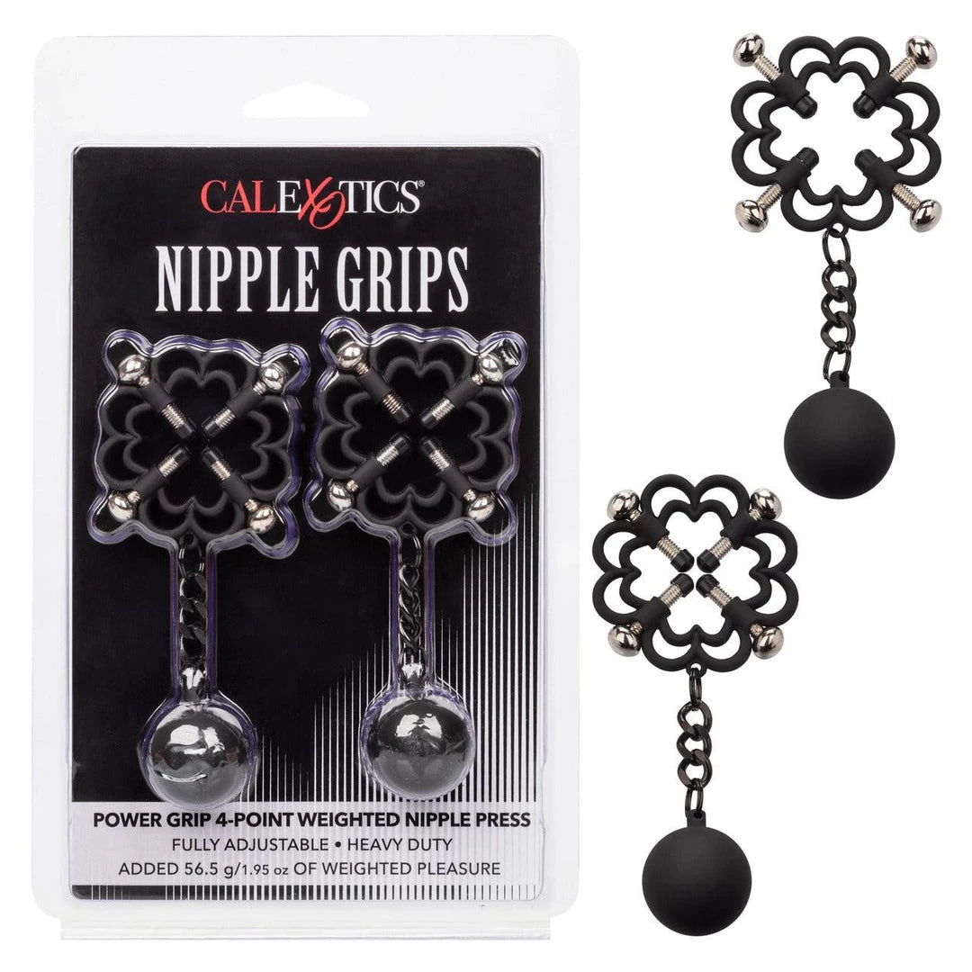 California Exotic Novelties Nipple Grips Power Grip 4-Point Weighted Nipple Press Bondage 8 California Exotic Novelties Nipple Grips Power Grip 4-Point Weighted Nipple Press Bondage