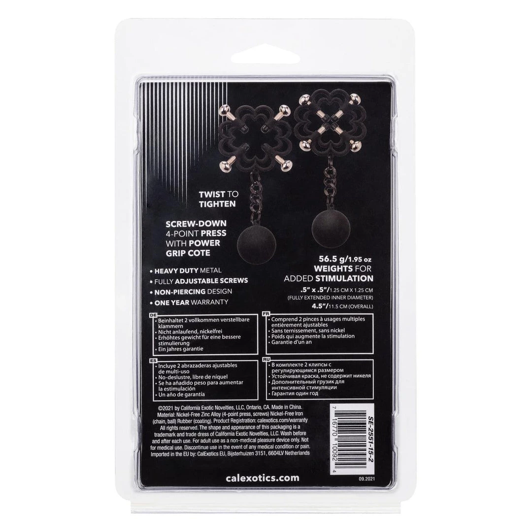 California Exotic Novelties Nipple Grips Power Grip 4-Point Weighted Nipple Press Bondage 10 California Exotic Novelties Nipple Grips Power Grip 4-Point Weighted Nipple Press Bondage