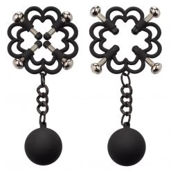 California Exotic Novelties Nipple Grips Power Grip 4-Point Weighted Nipple Press Bondage