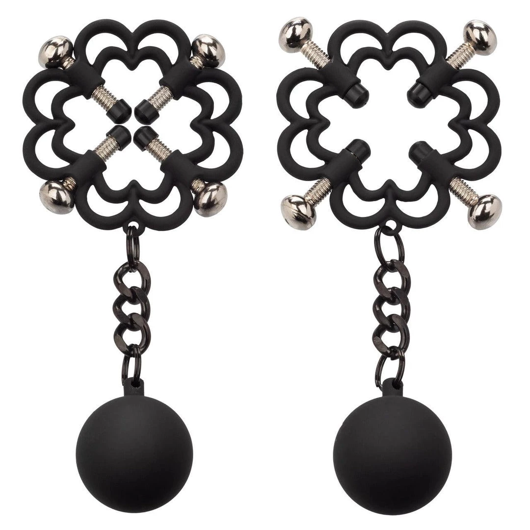 California Exotic Novelties Nipple Grips Power Grip 4-Point Weighted Nipple Press Bondage 3 California Exotic Novelties Nipple Grips Power Grip 4-Point Weighted Nipple Press Bondage