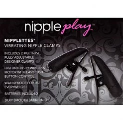 California Exotic Novelties Nipple Play Nipplettes Wireless Vibrating Nipple Clamps Bondage