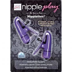 California Exotic Novelties Nipple Play Nipplettes Wireless Vibrating Nipple Clamps Bondage