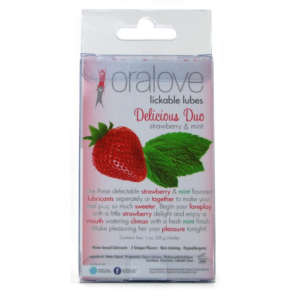 Doc Johnson Oralove Delicious Duo Lickable Lubes 8 Doc Johnson Oralove Delicious Duo Lickable Lubes