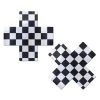 Pastease Black & White Checker Cross Nipple Pasties