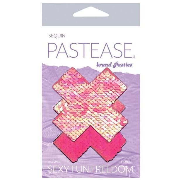 Pastease Flip Sequin Cross Nipple Pasties 8 Pastease Flip Sequin Cross Nipple Pasties