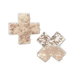 Pastease Flip Sequin Cross Nipple Pasties 16 Pastease Flip Sequin Cross Nipple Pasties