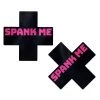 Pastease Liquid Black Cross With Pink 'Spank Me' Nipple Pasties 1 Pastease Liquid Black Cross With Pink 'Spank Me' Nipple Pasties