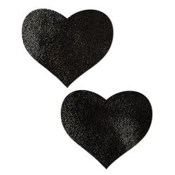 Pastease Liquid Black Heart Nipple Pasties