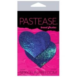 Pastease Liquid Blue Spectrum Heart Nipple Pasties