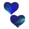 Pastease Liquid Blue Spectrum Heart Nipple Pasties