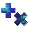 Pastease Liquid Iridescent Cross Nipple Pasties 1 Pastease Liquid Iridescent Cross Nipple Pasties