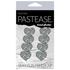 Pastease Mini Silver Glitter Hearts - Pack Of 8