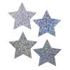 Pastease Two-Pair Small Silver Glitter Star Nipple Pasties
