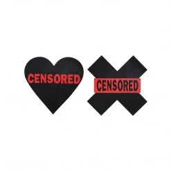 Xgen Nipple Pasties Peekaboos Censored Hearts & X - Pack Of 2