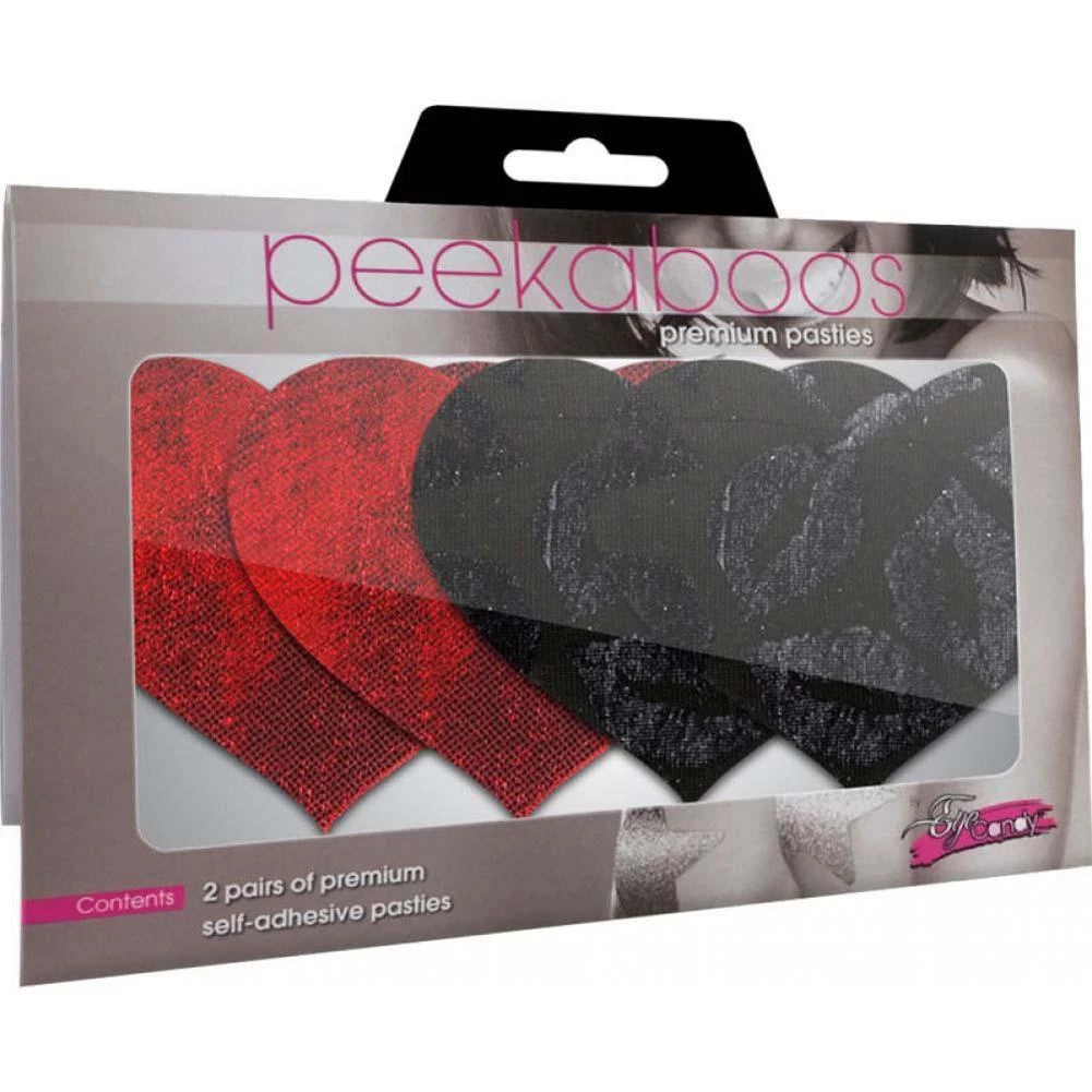 Xgen Peekaboos Stolen Kisses Hearts Self Adhesive Pasties Nipple Pasties 4 Xgen Peekaboos Stolen Kisses Hearts Self Adhesive Pasties Nipple Pasties