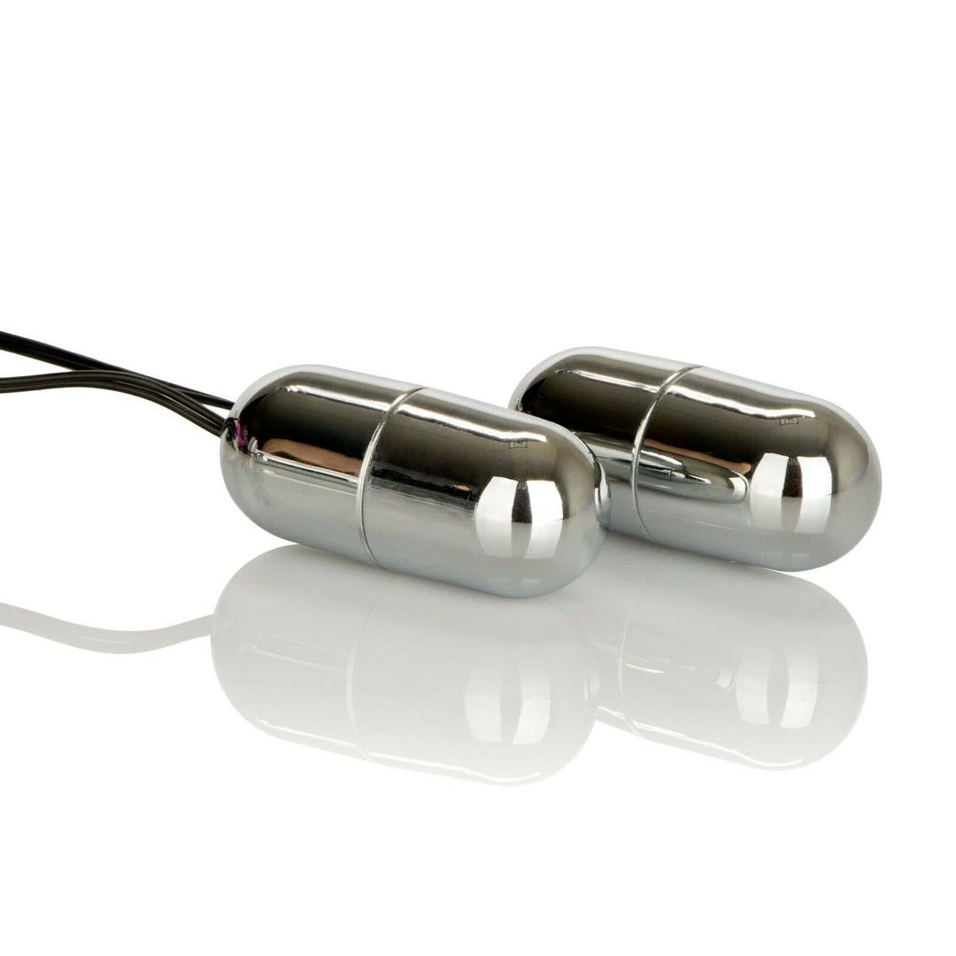 California Exotic Novelties Power Play Dual Silver Bullet 4 California Exotic Novelties Power Play Dual Silver Bullet