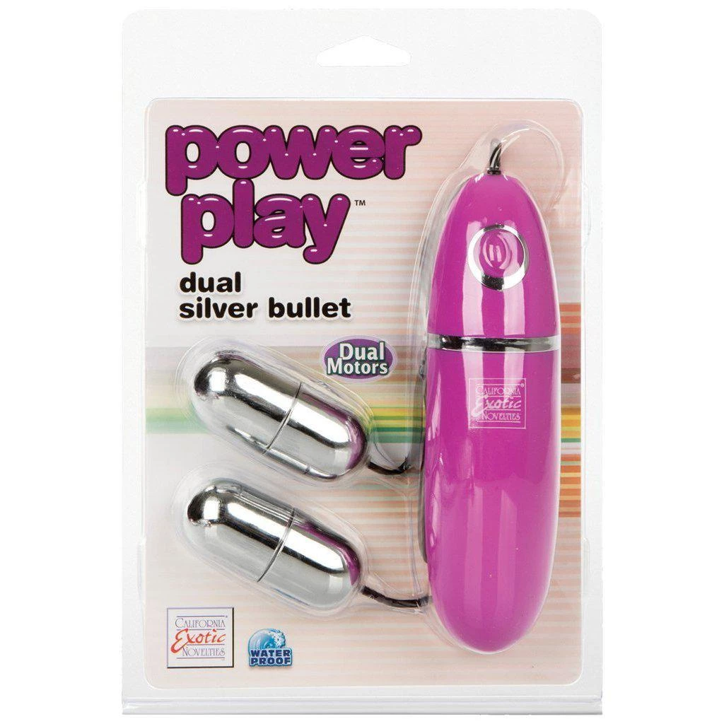 California Exotic Novelties Power Play Dual Silver Bullet 6 California Exotic Novelties Power Play Dual Silver Bullet