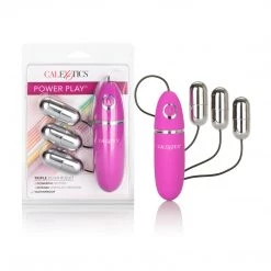California Exotic Novelties Bullet & Egg Vibrators Power Play Triple Silver Bullet
