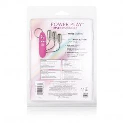 California Exotic Novelties Bullet & Egg Vibrators Power Play Triple Silver Bullet