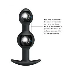 Liaoyang Baile Health Care Produ Pretty Love Silicone Anal Plug With Weighted Balls