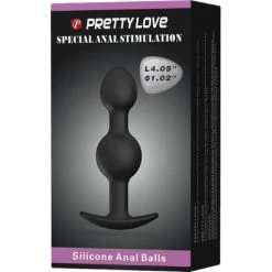 Liaoyang Baile Health Care Produ Pretty Love Silicone Anal Plug With Weighted Balls