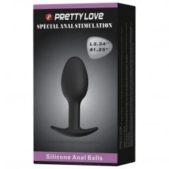 Liaoyang Baile Health Care Produ Pretty Love Silicone Anal Plug With Weighted Balls