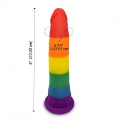 Very Intelligent Ecommerce INC Pride Dildo Silicone Suction Cup Dildo