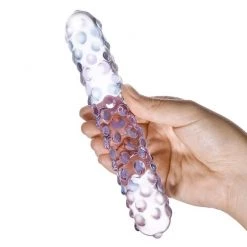 Electric Eel INC Dildos Purple Rose Nubby Glass Dildo