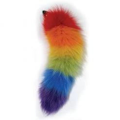 Hott Products Anal Sex Toys Rainbow Foxy Tail Stainless Steel Butt Plug