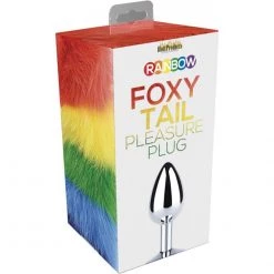 Hott Products Anal Sex Toys Rainbow Foxy Tail Stainless Steel Butt Plug