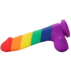 Hott Products Rainbow Pumped Suction Cup Dildo