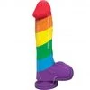 Hott Products Rainbow Pumped Suction Cup Dildo
