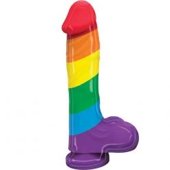 Hott Products Rainbow Pumped Suction Cup Dildo