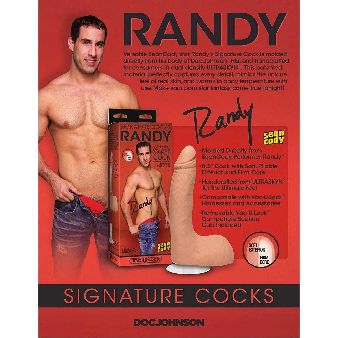 Doc Johnson Randy ULTRASKYN 8.5 Inch Vac-U-Lock Cock Dildos 9 Doc Johnson Randy ULTRASKYN 8.5 Inch Vac-U-Lock Cock Dildos