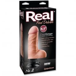 Pipedream Products Dildos Real Feel Deluxe 6.5 Inch Vibrating Suction Dildo
