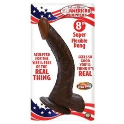 Nasstoys Real Skin Whoppers Curved Suction Cup Dildo - Black Dildos