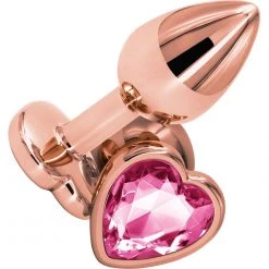 Ns Novelties INC Anal Sex Toys Rear Assets Aluminum Plug With Heart Gem 15 Ns Novelties INC Anal Sex Toys Rear Assets Aluminum Plug With Heart Gem