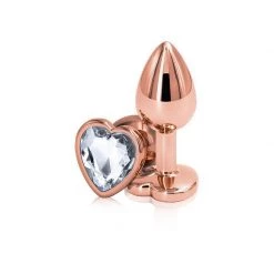 Ns Novelties INC Anal Sex Toys Rear Assets Aluminum Plug With Heart Gem