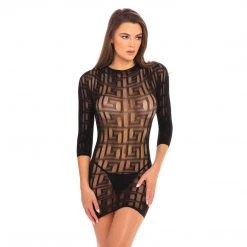 Rene Rofe Exotic Geometry Mini Dress Lingerie