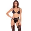 Lingerie Rene Rofe Straight Up Garter Set