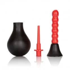 California Exotic Novelties Ribbed Anal Douche With Attachments Anal Sex Toys