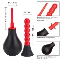 California Exotic Novelties Ribbed Anal Douche With Attachments Anal Sex Toys